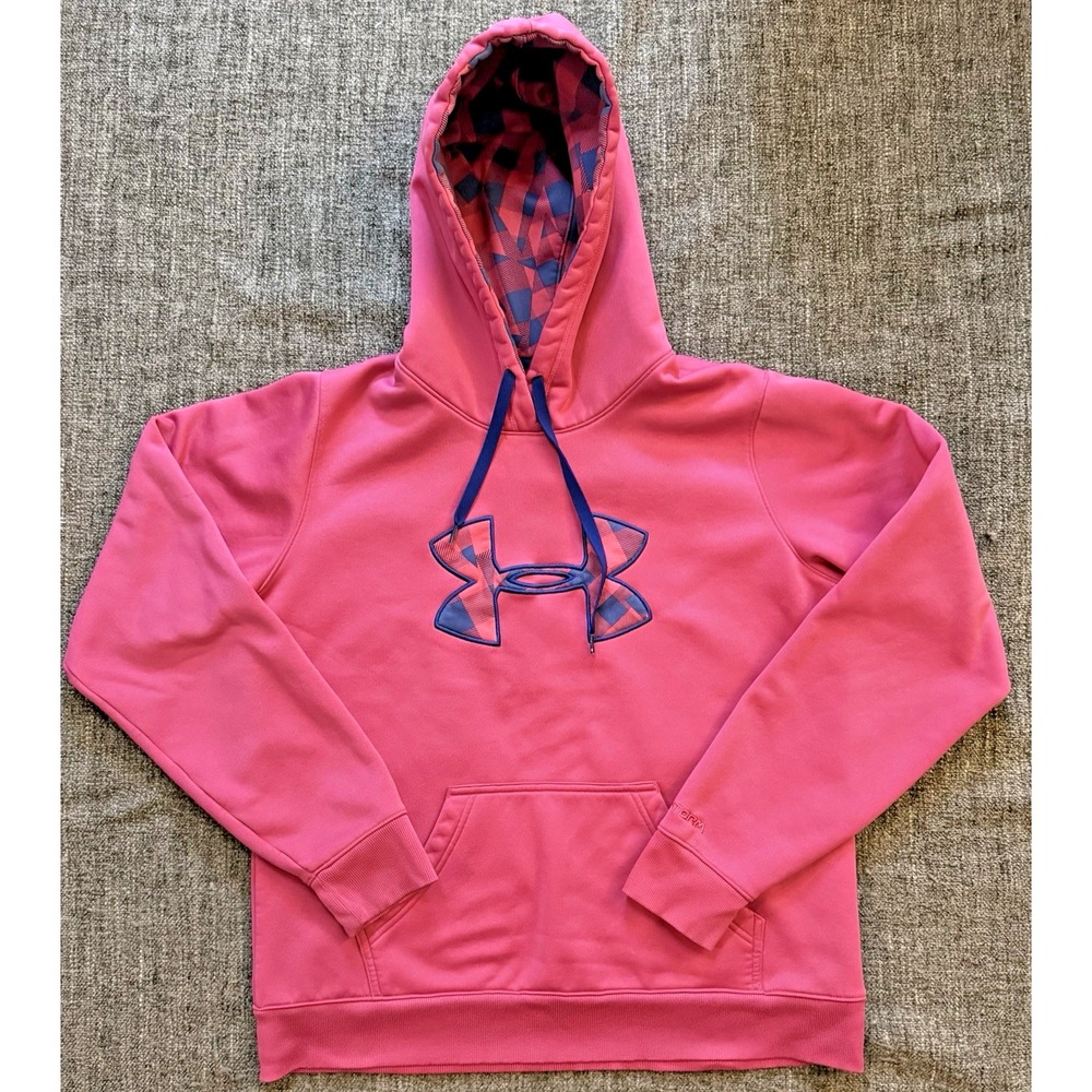 Under Armour Storm Hoodie Womens Large Pink Pullover Athletic Fleece UA